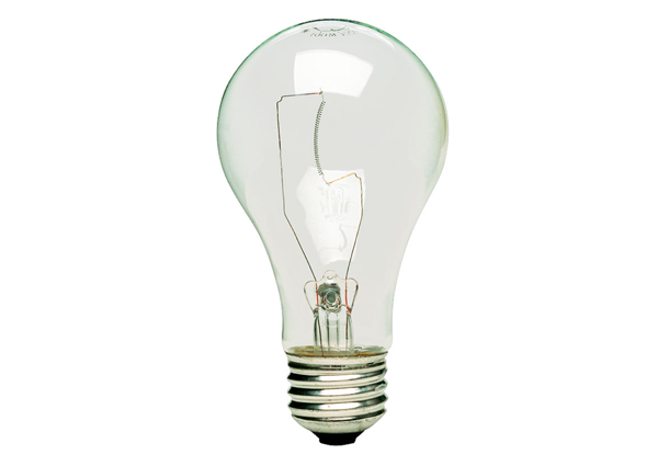 The original unretouched 100 watt lightbulb