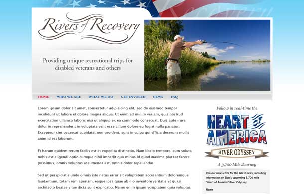 Rivers of Recovery alternative web design number 4