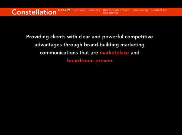Constellation home page