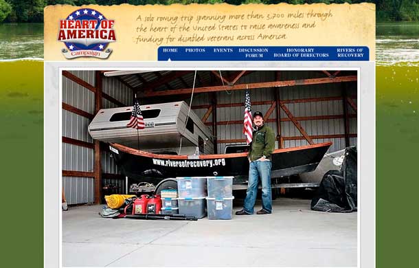 Web design of Heart of America home page