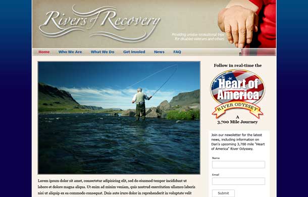 Rivers of Recovery alternative web design number 1
3